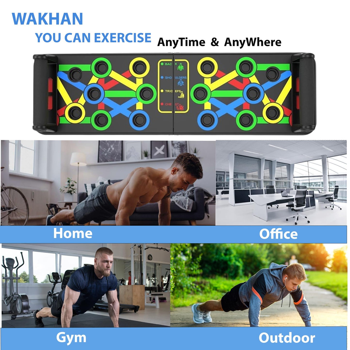 Push Up Board for Men & Women - Portable Foldable Multi-Function 14 in 1 Pushup Board at Home Gym, Push Up Handles for Floor, Professional Fitness Strength & Exercise Training Workout Equipment, Best Choice for Daily Gifts