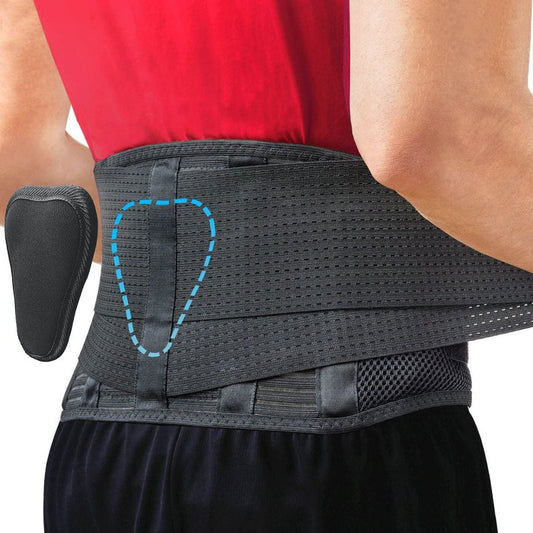 Lumbar Support Belt - Adjustable Back Brace for Pain Relief | Breathable Design Fits 59-63" Waist (XX-Large)