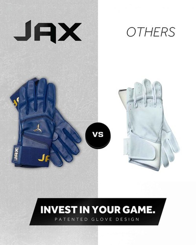 JAX Batting Gloves | Baby Blue | Strap Cuff