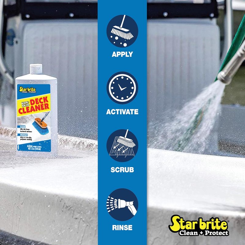 STAR BRITE Non-Skid Deck Cleaner - Ultimate Boat Deck Wash for Fiberglass, Vinyl & Metal Surfaces | Protects Against Stains & UV