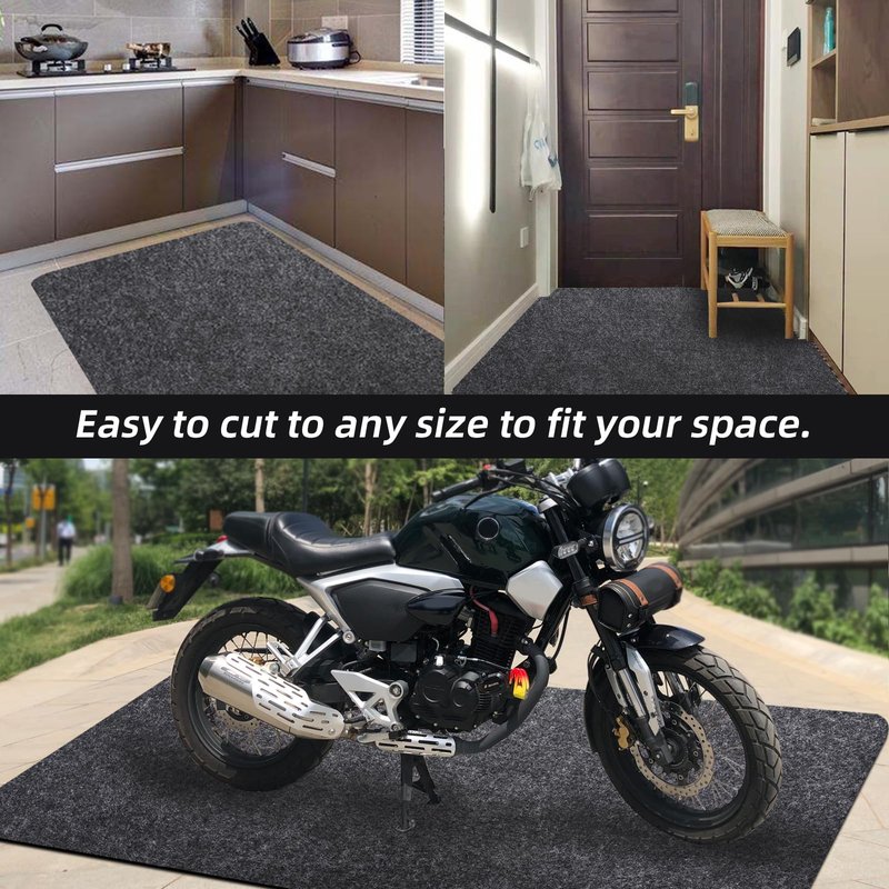 AIPSET Golf Cart Parking Mat, 9.18 x 4.92 ft Garage Floor Mat, Mechanic Pad for Most Golf Carts/UTV ATV/Motorcycle, Fast Oil Absorbent Waterproof Non-Slip, Prevents Floor Scratch and Stain