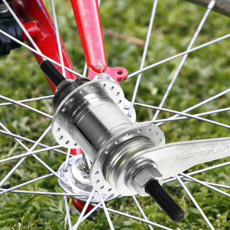 Yardwe 36H Inverted Brake Drum Rear Hub Steel Cycling Wheel Hub for Fixed Gear and Mountain Bikes 7.08X5.51X2.75 Inch Bicycle Rear Brake Kit