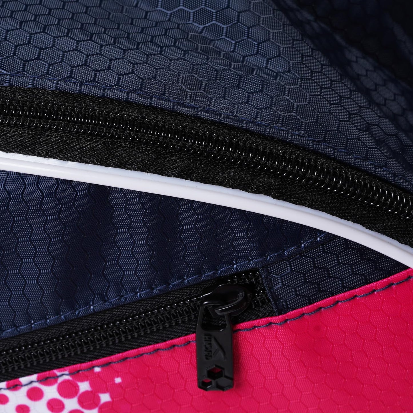 HUNDRED Ideal Badminton and Tennis Racquet Kit Bag | Size: Large | Material: Polyester | 2 Compartments with Side Pouch | Front Zipper Pocket | Padded Back Straps | Easy-Carry Handle | Navy Blue(6in1)