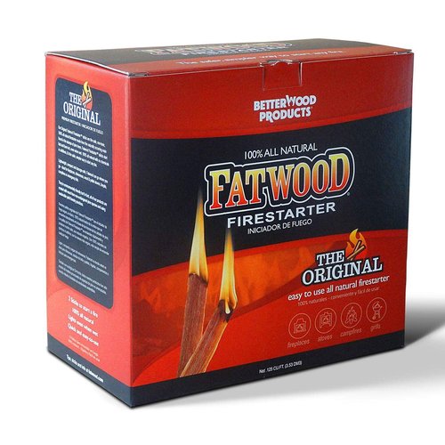 BetterWood Products 5 Pound and 10 Pound Fatwood Natural Pine Fire Starter Pack Non-Toxic Water Repellent Set for Campire, BBQ, or Pellet Stove
