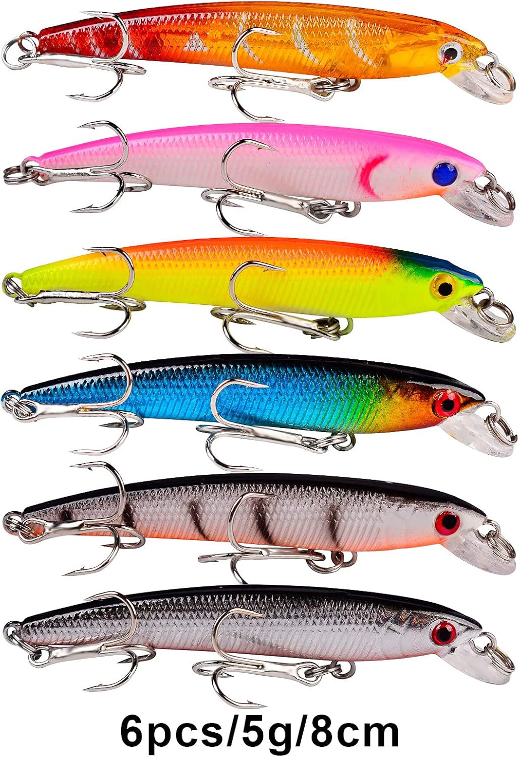 Bass Fishing Lures Kit - Topwater Hard Baits & Crankbaits for Freshwater & Saltwater | 12-Piece Set