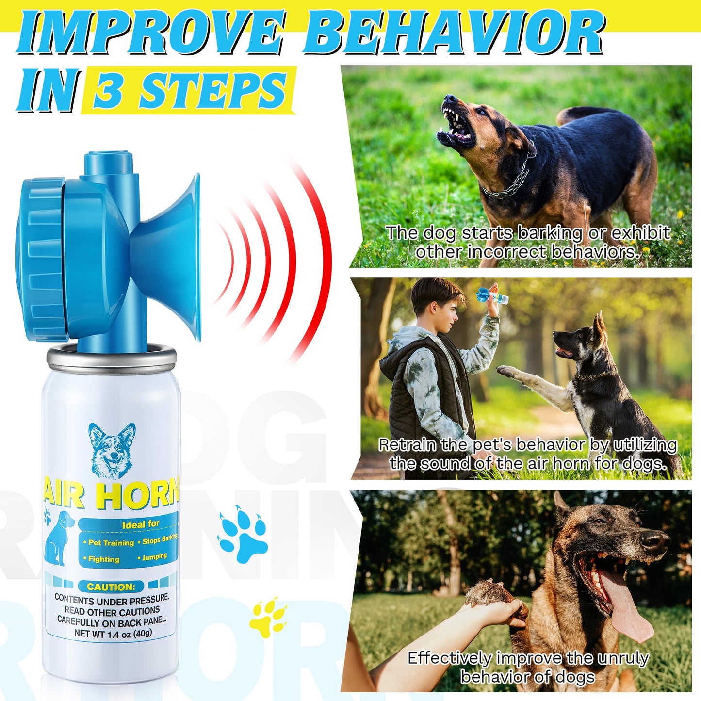 HappyAlley Air Horn, 1.4 oz 120 dB Loud Safety Alarm, Emergency Sound Device for Outdoor Hiking Camping & Sports Events, Portable Attention Getter & Personal Safety Tool, Blue(2 Pack)