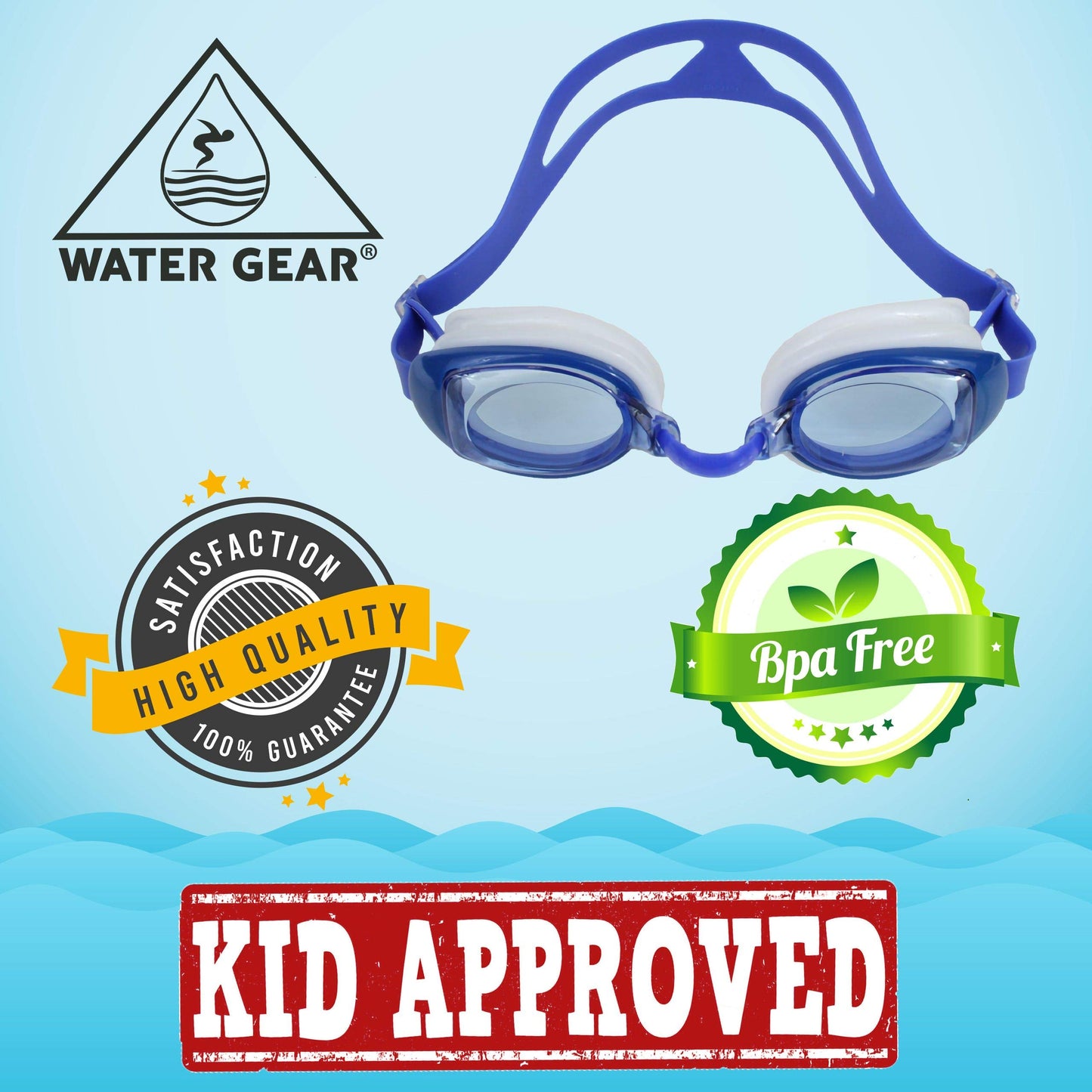 Water Gear Minnow Anti-Fog Swim Goggles - Competition Swimming