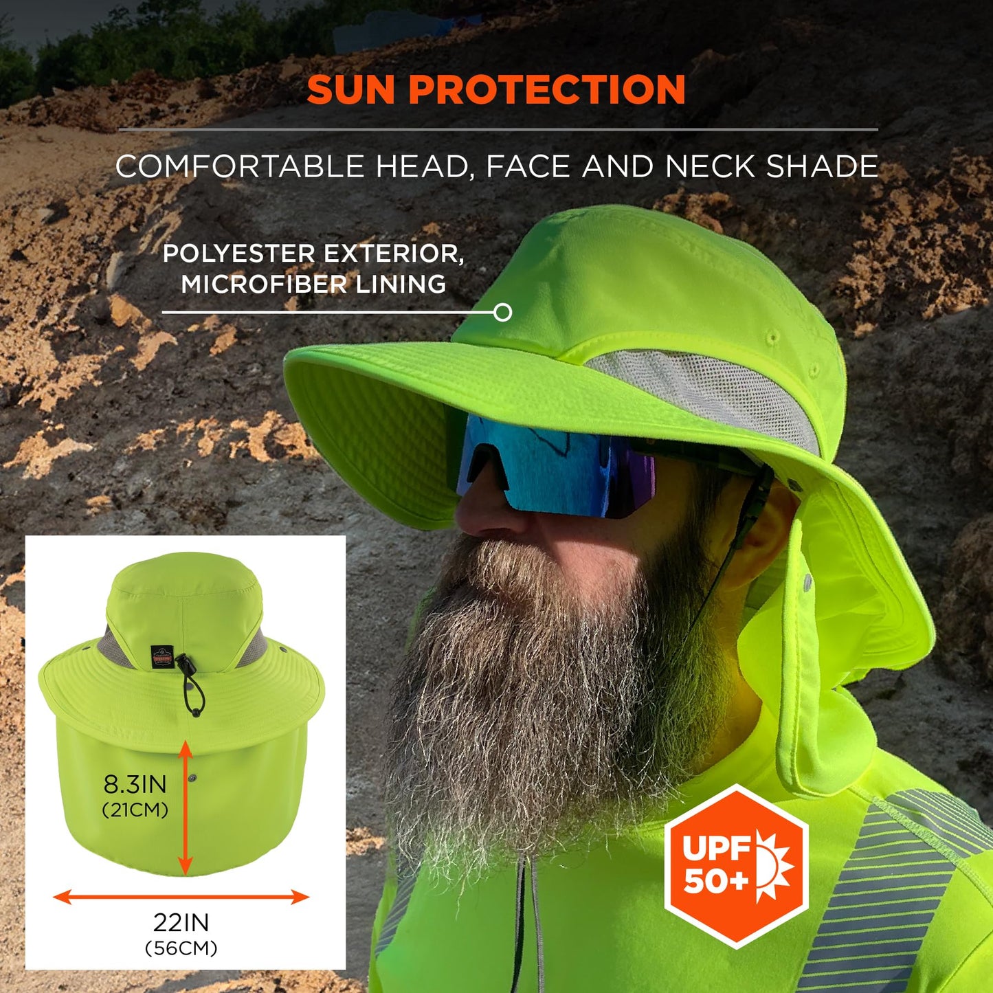 Ergodyne Chill Its 8934 Ranger Hat with Neck Shade