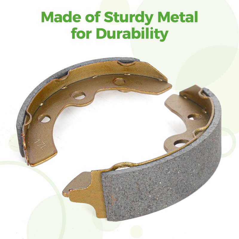 10L0L Golf Cart Brake Shoes for Club Car DS 1995-up, Precedent 2004-up, Yamaha G1 G2 G8 G9, EZGO 1986.5-1996, OEM 1018232-01 23364G1 J17-25340-00, Set of 4 (2 Long, 2 Short)