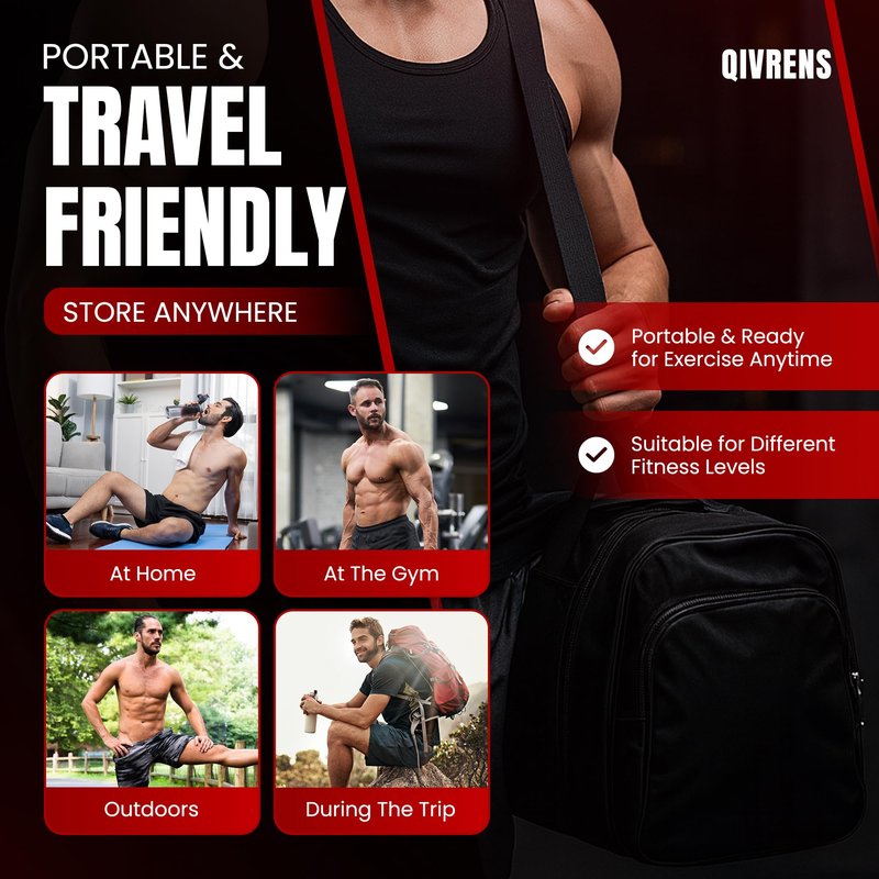 QIVRENS Twister Arm Trainer For Men & Women, Chest Workout Equipment Adjustable 6 Resistance Levels (30-120lb) - Removable and Attachable Fitness Exercise Equipment, Portable At Home Workout Equipment