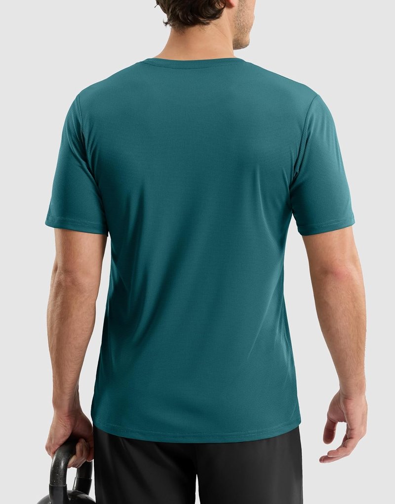 Men's Breathable Workout T-Shirts - Lightweight Dry Fit UPF 50+ Cooling Tee for Running & Hiking