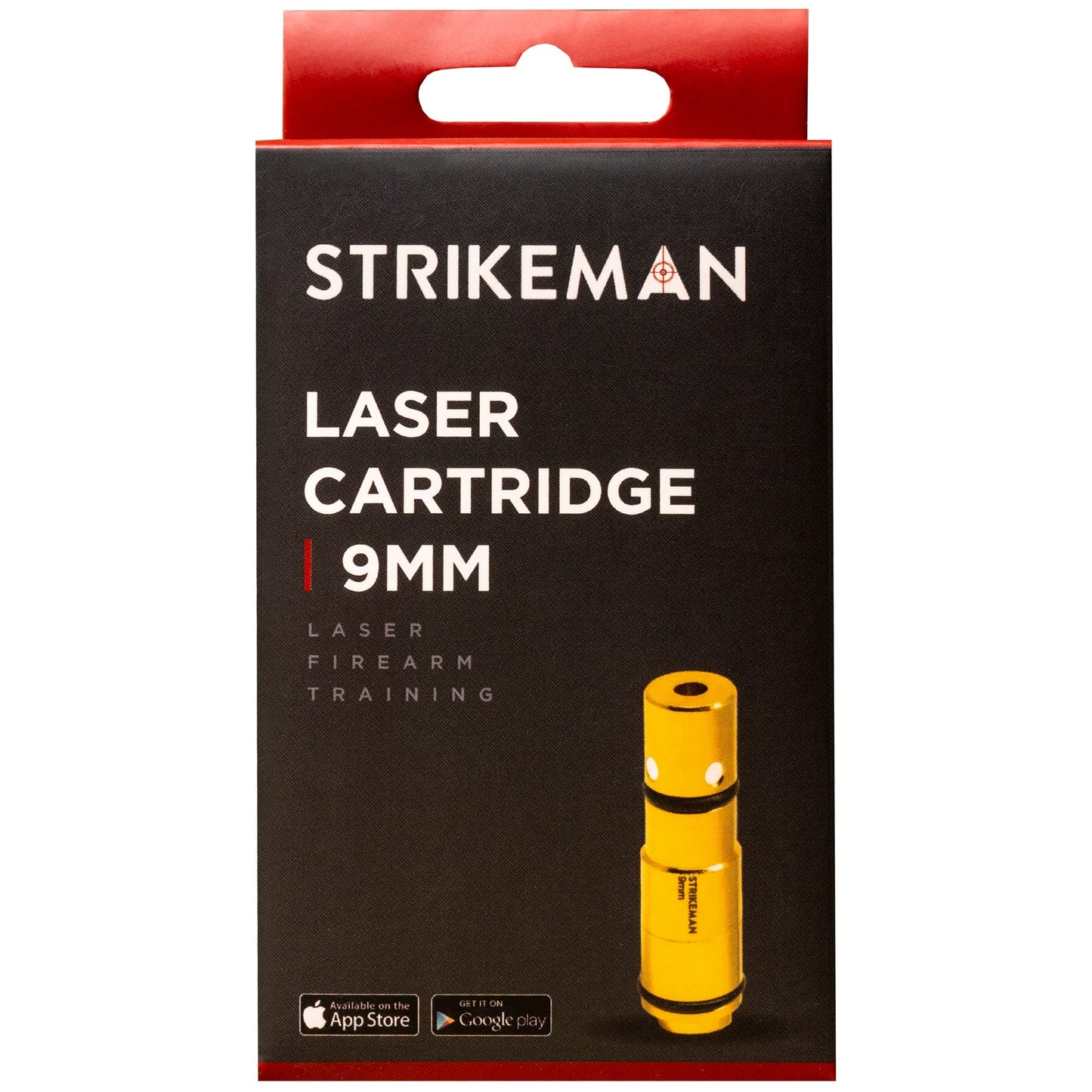 Strikeman 9mm Dry Fire Laser Training Cartridge - Great for Target Shooting Practice with Pistols, Made for The Firearm Training System - Red Laser Cartridge Only, Multiple Calibers
