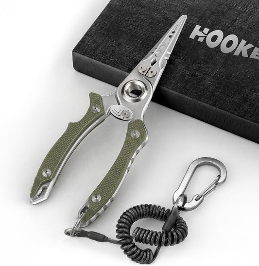 Anti-Twist Fishing Pliers - Multi-Function 7.1" Saltwater Tool | 17-4 Stainless Steel, G10 Handles