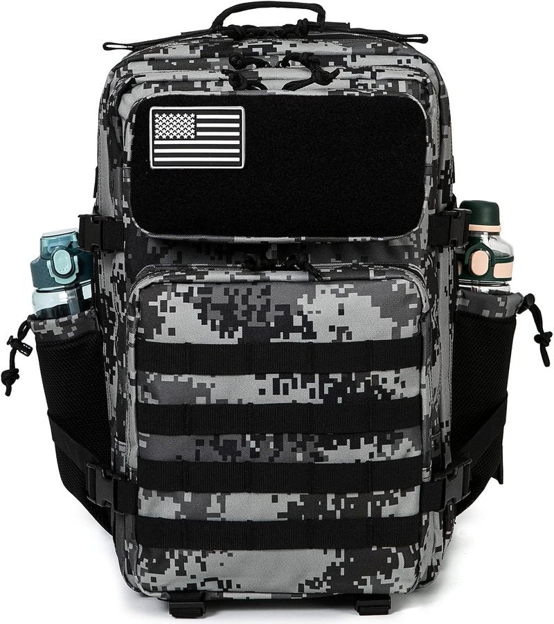 Military Tactical Backpack - 25L/45L Molle Daypack for Men | Hiking Rucksack with Bottle Holder