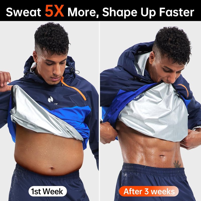 Sauna Suit for Men - HOTSUIT Sweat Jacket & Pants for Gym Workouts | Lightweight, Comfortable Fit