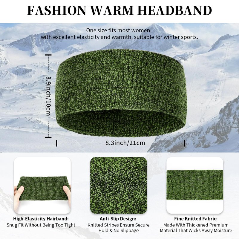 Winter Warm Beanie Hat Touchscreen Gloves Long Scarf Set for Women with Headband, Knit Cap Scarves with Tassel for Women