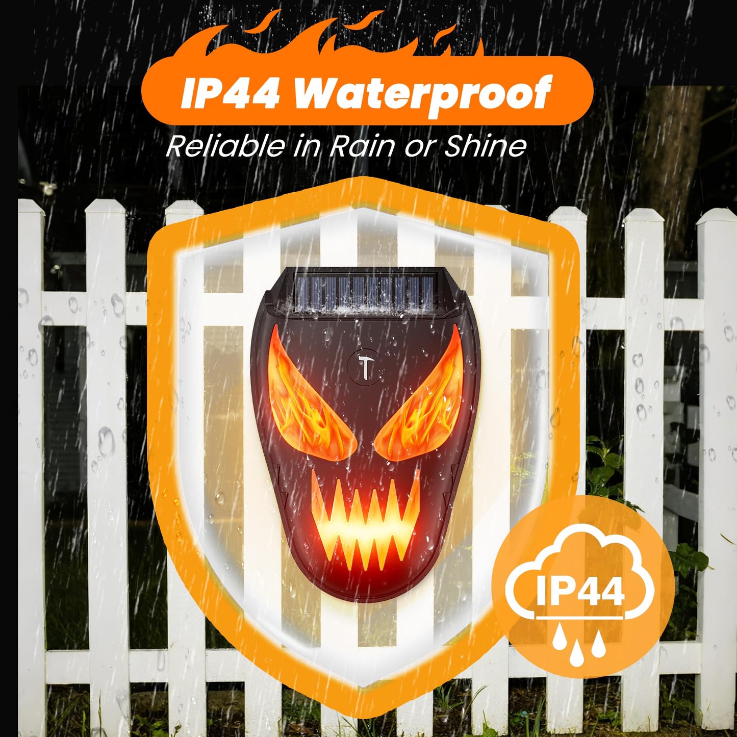 Solar Nocturnal Animal Repellent Outdoor, Waterproof Coyote Deterrent Devices with Predator Lights, Deer Repellent Devices - Repel Skunk Raccoon Opossum Fox Owl Hawk for Yard Garden Farm Chicken Coop