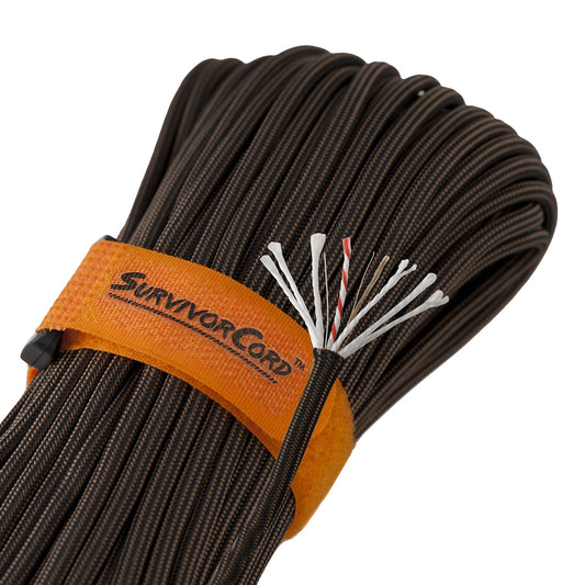 SurvivorCord Paracord - From Titan Survival - Patented 620LB Strength 550 Military Paracord with 3 Strands - Heavy Duty 550 Hank Cord Camping & Outdoor - Paracord with Firestarter & Survival Cord