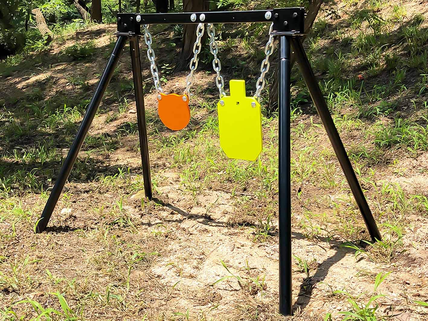 Highwild Steel Target Stand AR500 Shooting Target System (1 Stand, 2 Mounting Kits & 6" Gong + 7"x 12"Torso)