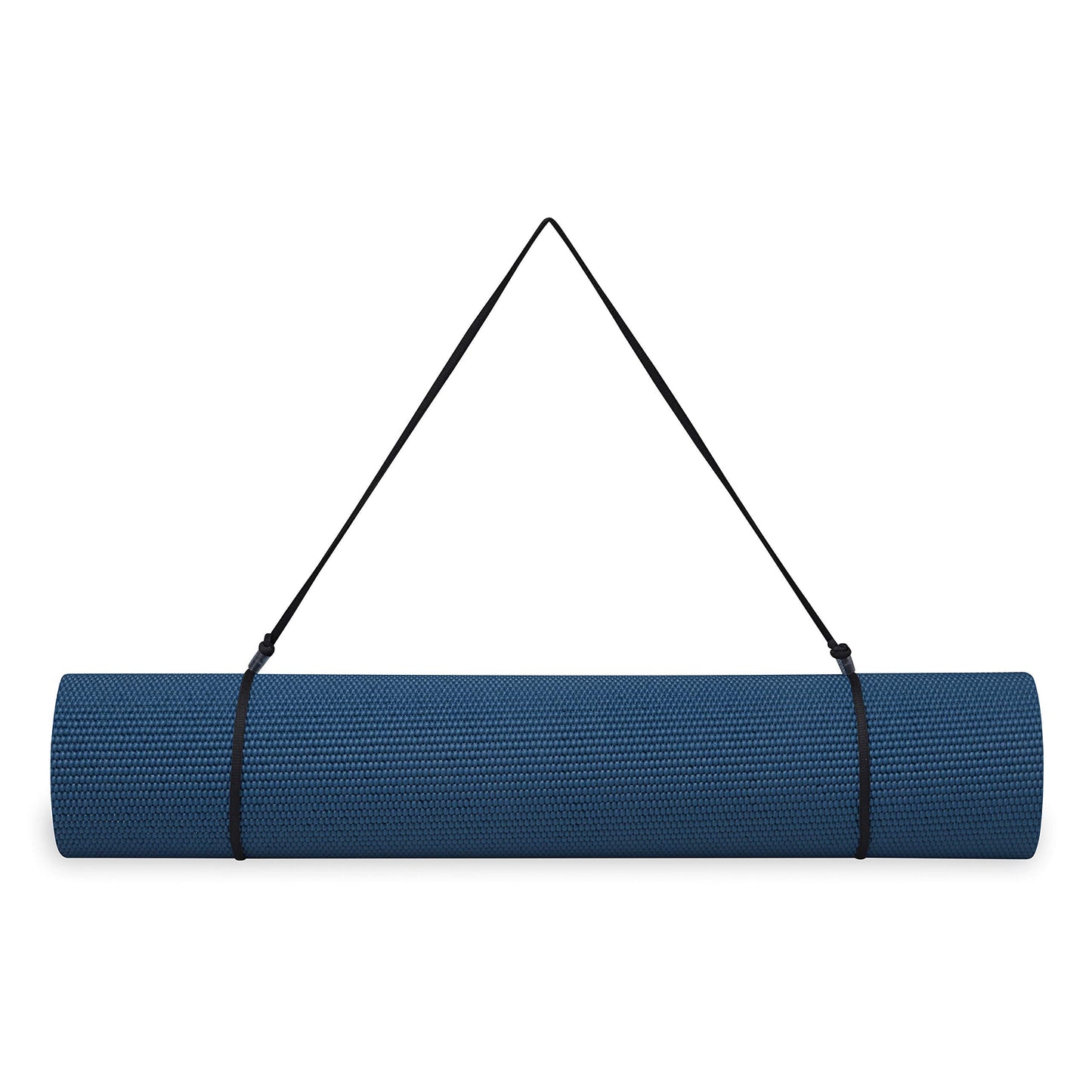 Gaiam Essentials Premium Yoga Mat with Carrier Sling, Navy, 72"L x 24"W x 1/4 Inch Thick