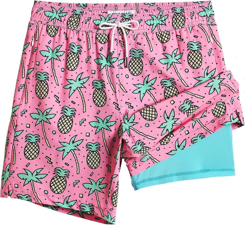 Men's 2-in-1 Swim Trunks - 7-Inch Swim Shorts with Quick-Dry Fabric | Versatile Board Shorts