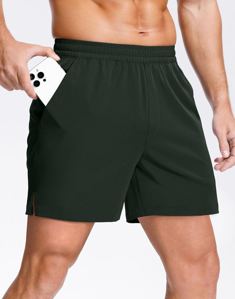 Men's Lightweight Athletic Shorts - Quick Dry Gym Workout Shorts with 2 Zipper Pockets | 7" / 5" / 9" Sizes