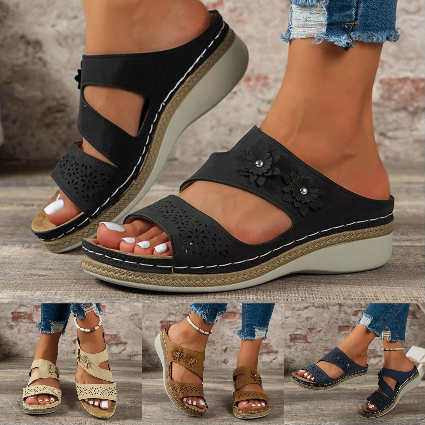 platform sandals women, Orthopedic Sandals for Women, Women's Comfortable Orthopedic Sandals Thong Dressy T-Strap Casual Summer Arch Support Sandals