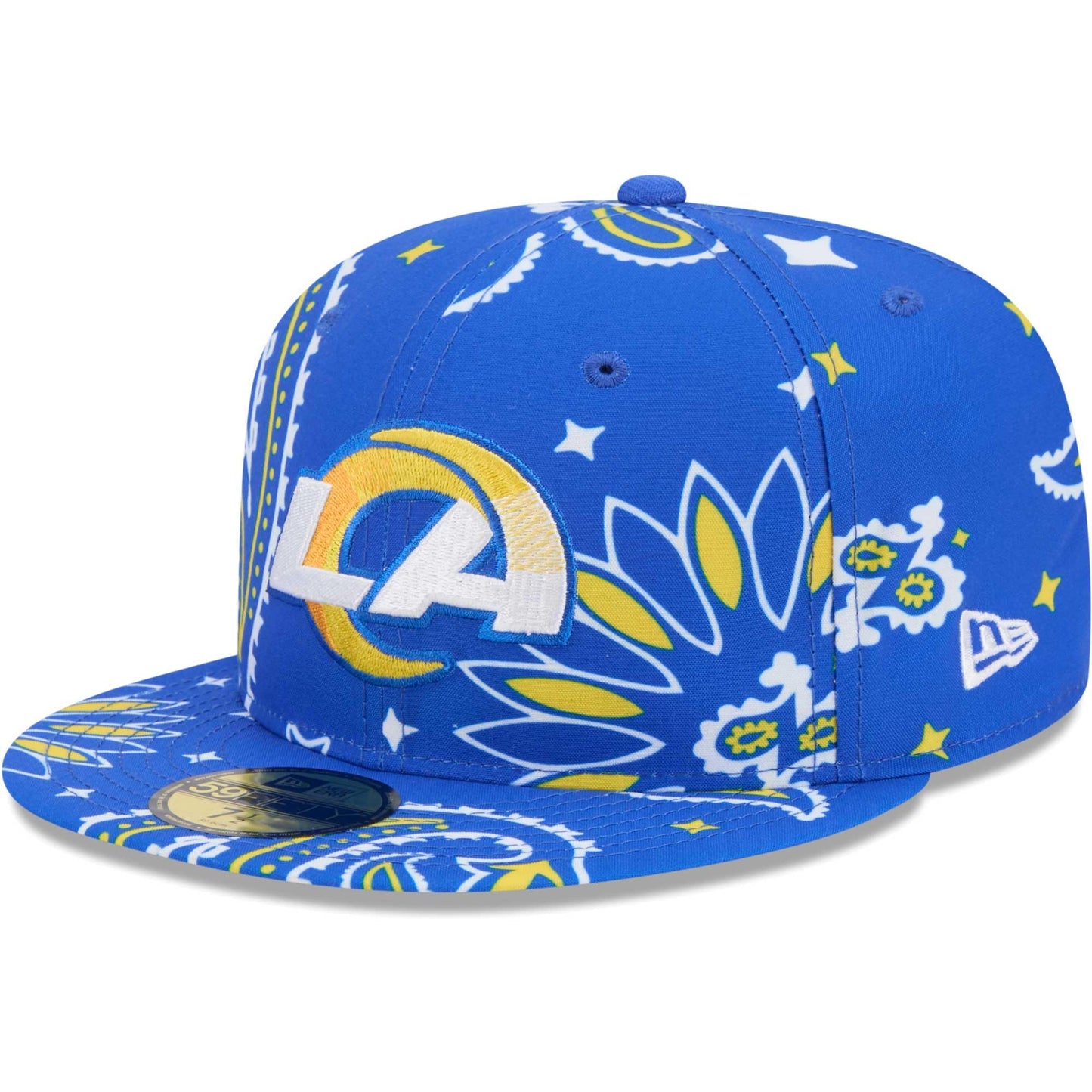 New Era Men's Royal Los Angeles Rams Paisley 59FIFTY Fitted Hat