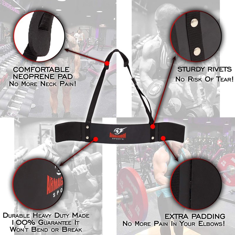 ARMAGEDDON SPORTS Premium Arm Blaster Biceps Isolator + Bonus Weight Lifting Straps, Heavy Duty Bicep Blaster Curl Support Muscle Builder for Triceps/Biceps Workout, Build Bigger Arms