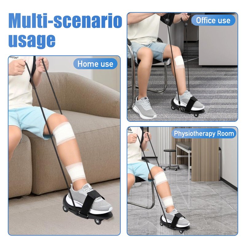2026 Upgrade Knee Glider for Knee Replacement Recovery Aids, With two types of drawstrings, Knee Therapy Exercise Strengthening Equipment, Physical Therapy Equipment for ACL PCL MCL LCL Surgery, Improve Mobility & Relieve Pain