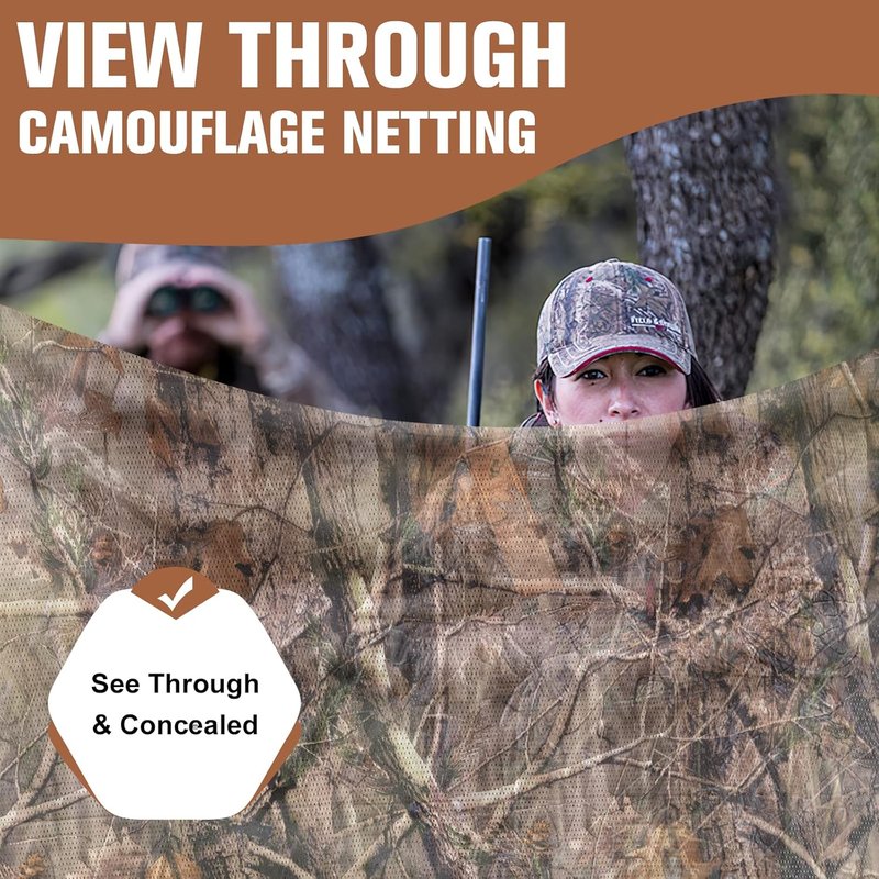 Camo Netting - Lightweight Camouflage Net for Concealment | Ideal for Hunting, Shooting, Photography & Decoration