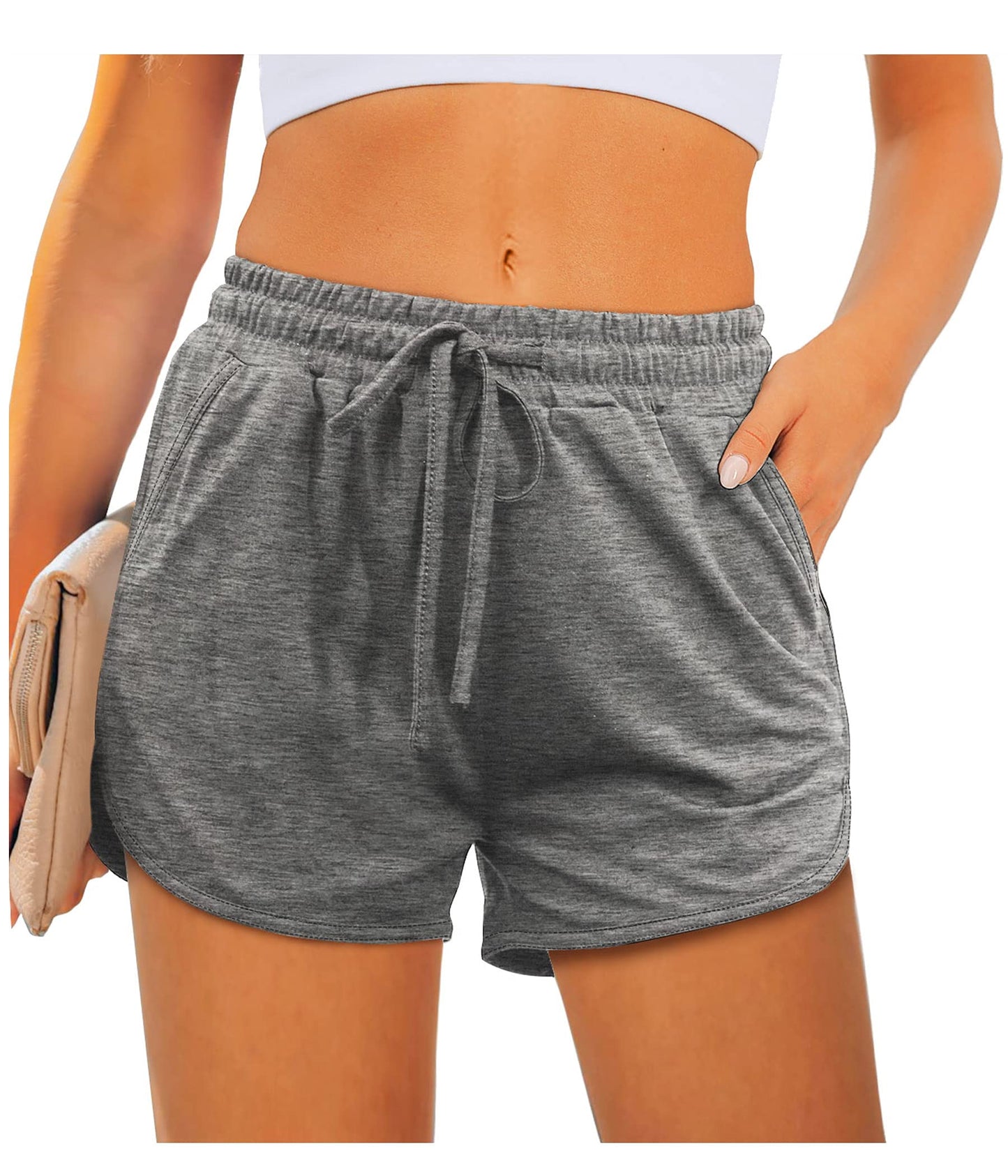 Womens Running Shorts Casual Athletic Dolphin Shorts M