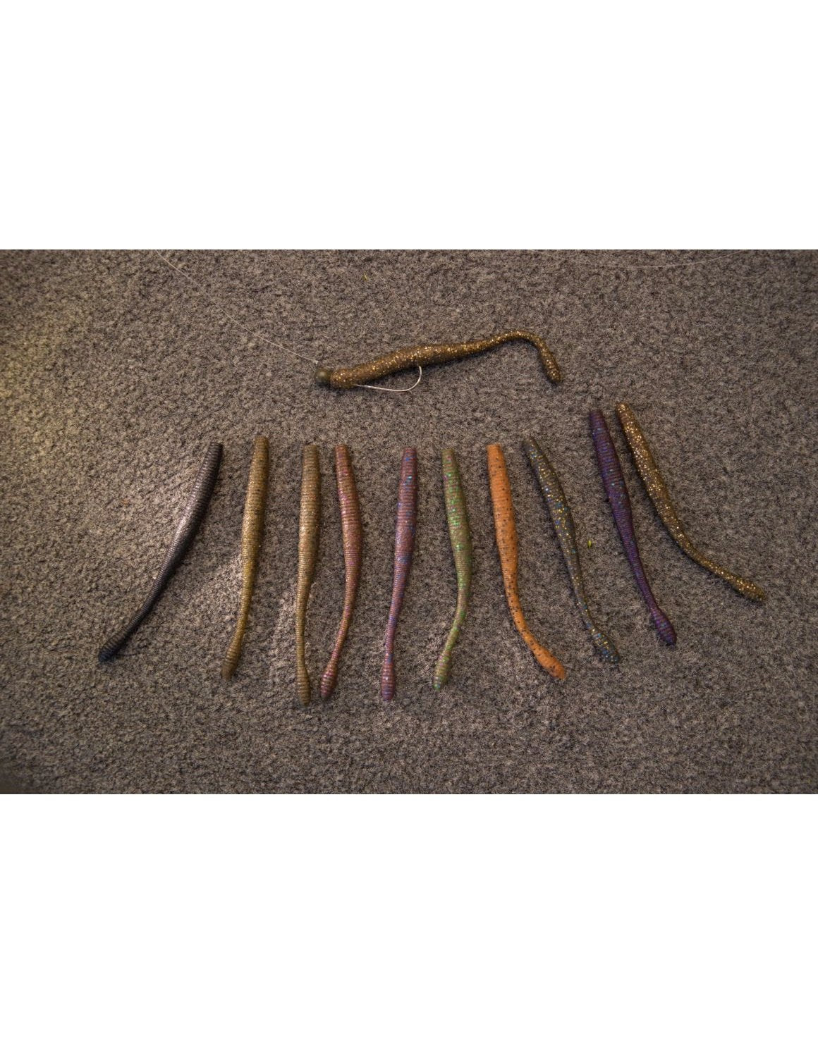Berkley PowerBait MaxScent Fishing Soft Bait, Green Pumpkin Purple Fleck, 4 1/2"
