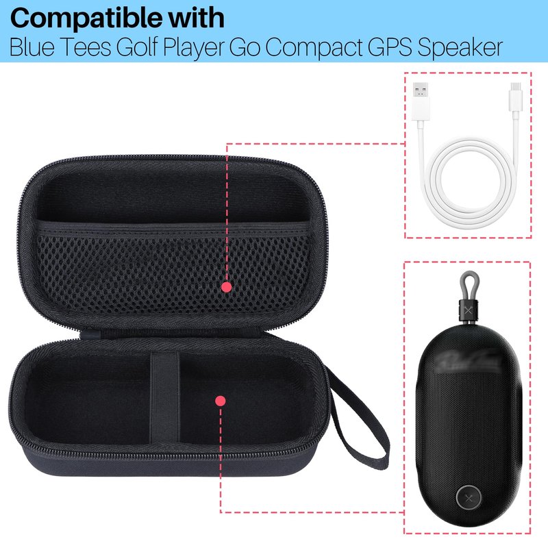 Lebakort Hard Case Compatible with Blue Tees Golf Player Go Compact GPS Speaker