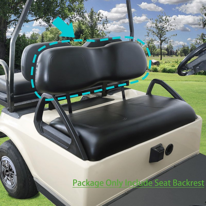 10L0L Golf Cart Front Seat Backrest Assembly for 2000.5-up Club Car DS Seat Back Cushion, Factory Style Replacement Cushions