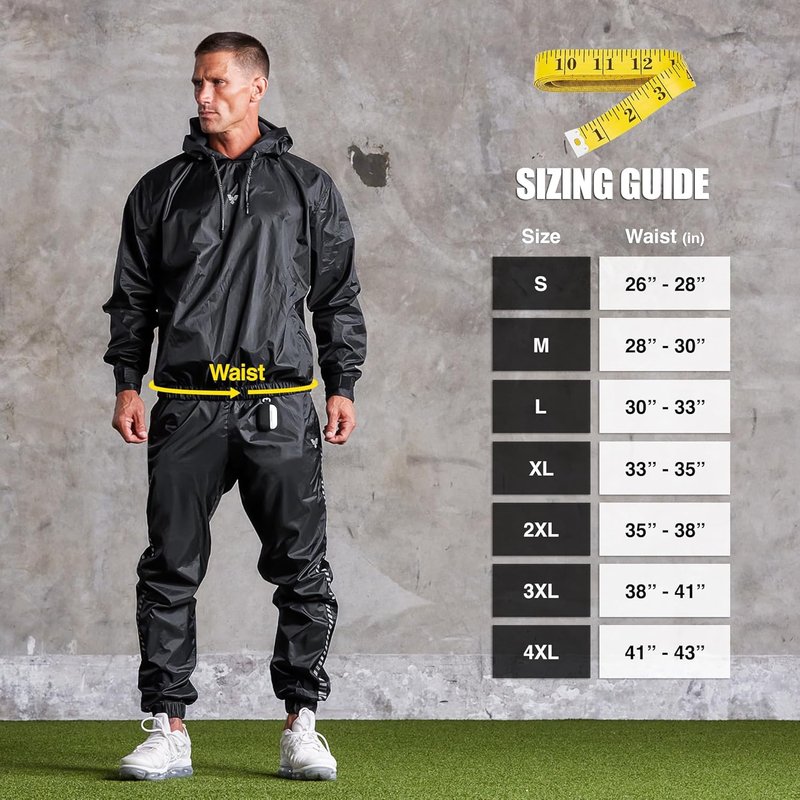 Sauna Suit for Weight Loss - Elite Sports Full Body Workout Hoodie for Men & Women | Boxing, MMA, Gym