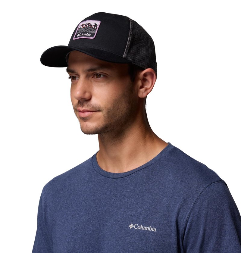 Columbia Unisex Mesh Snap Back, Black/Sisters, One Size