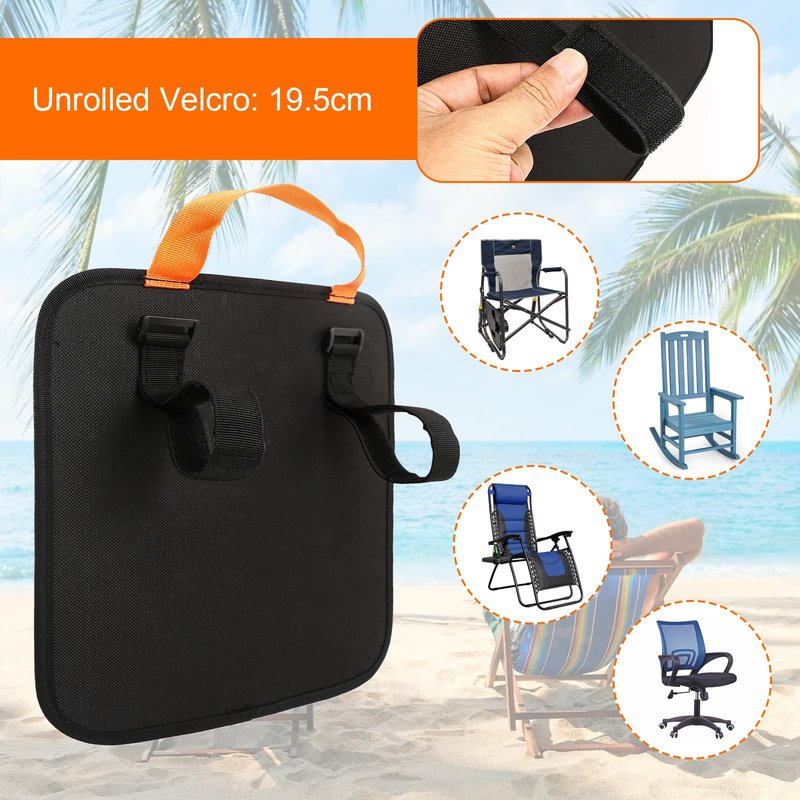 2 PCS Beach Chair Cup Holder,Beach Cup Holders,Camping Chair Side Organizer Armrest Storage Bag Side Pocket Bag,Hanging Chair Attachment Camping Beach Accessories for Phone Water Bottle Sunglasses