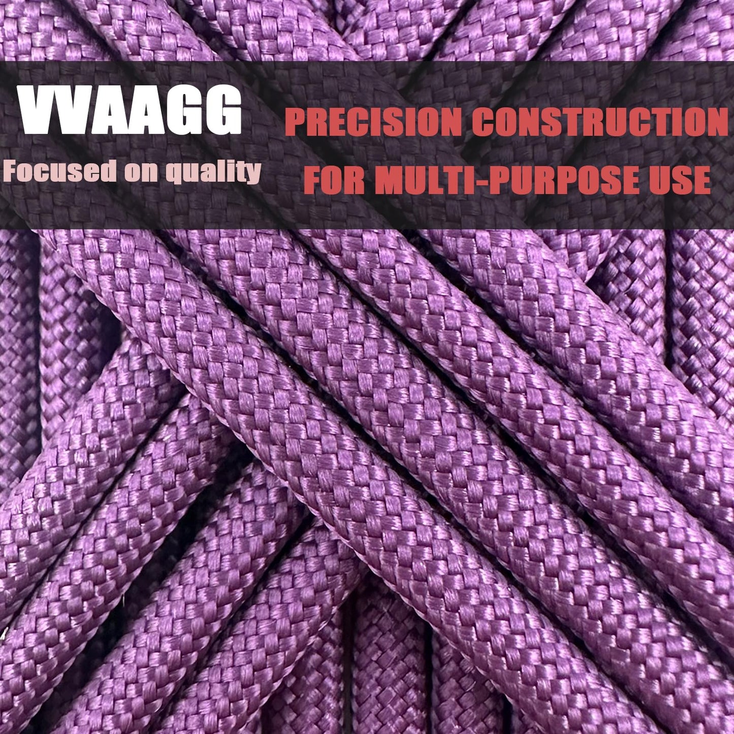 VVAAGG 550 Paracord Rope 100FT, 4mm Thin Tent Rope 550 Parachute Cord, Strong Long Nylon Rope, Outdoor Gear Camping Rope