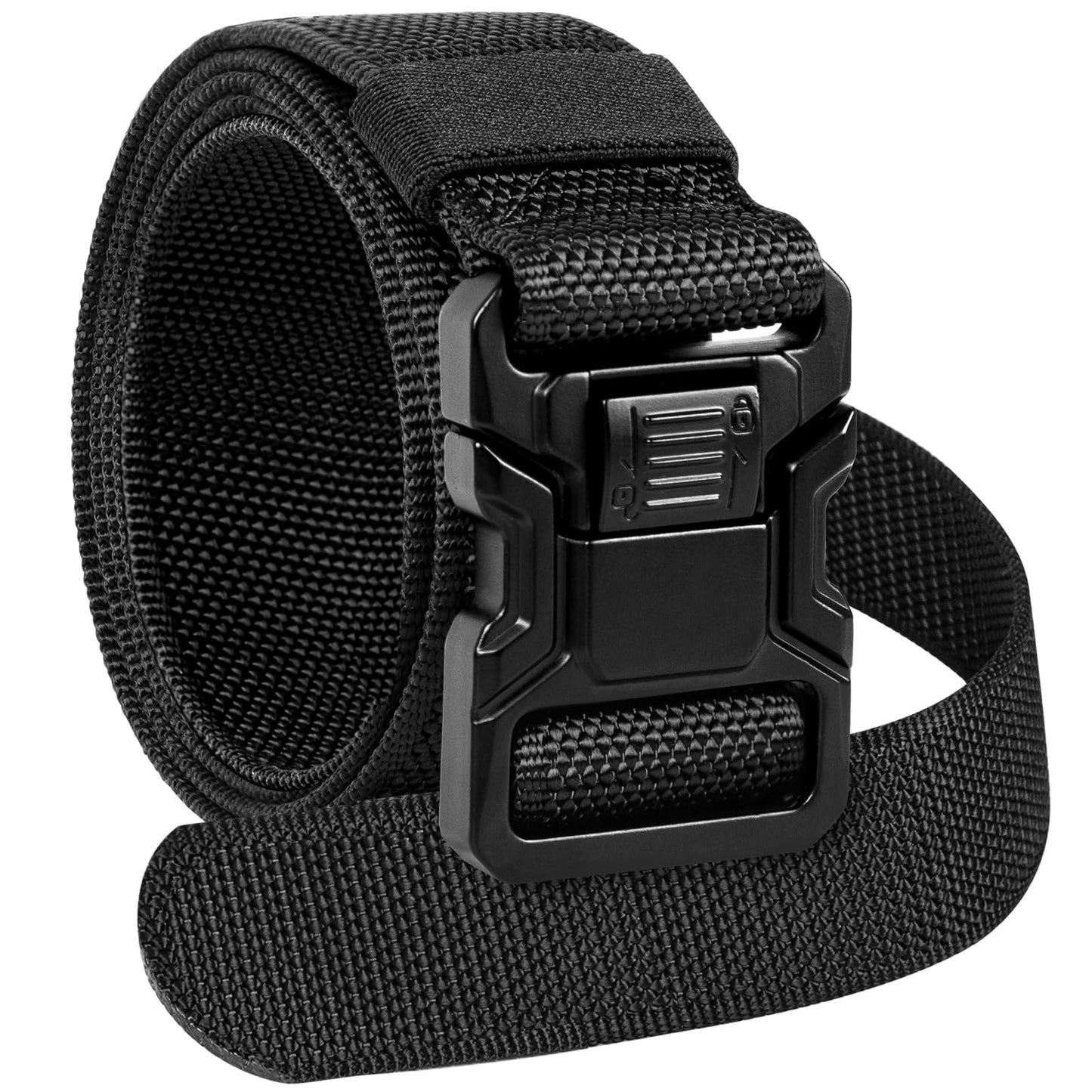 JOTOVO Tactical Belt, Quick Release Belt Buckle 1.5" Nylon Belt, Heavy Duty Seatbelt Buckle with Dual Slot Protection System, Duty Belt Special for Police and Fire Agencies