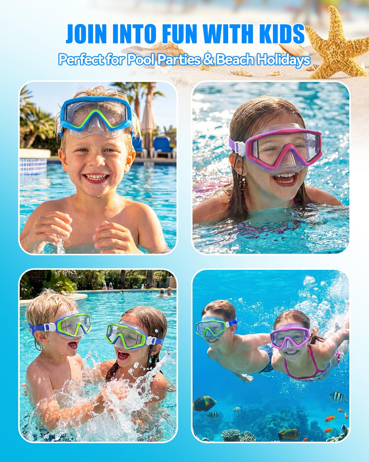 Aegend Swim Goggles for Adults Kids - 220°Wide View Anti-Fog Goggles with Mesh Bag for Indoor Outdoor Pool Beach Swimmming
