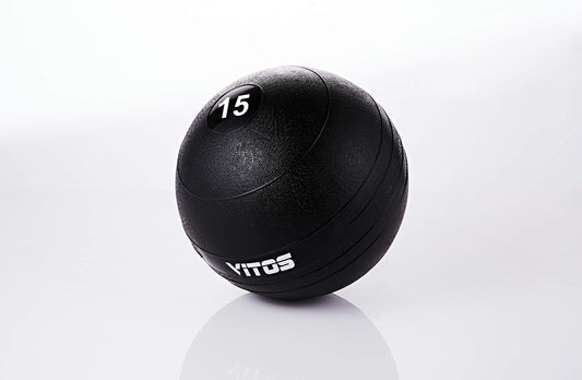 Vitos Fitness Exercise Slam Medicine Ball 10 to 100 Pounds | Durable Weighted Gym Accessory Strength Conditioning Cross Training Core Squats Lunges Spike Ball Rubber Weight Workout (10)