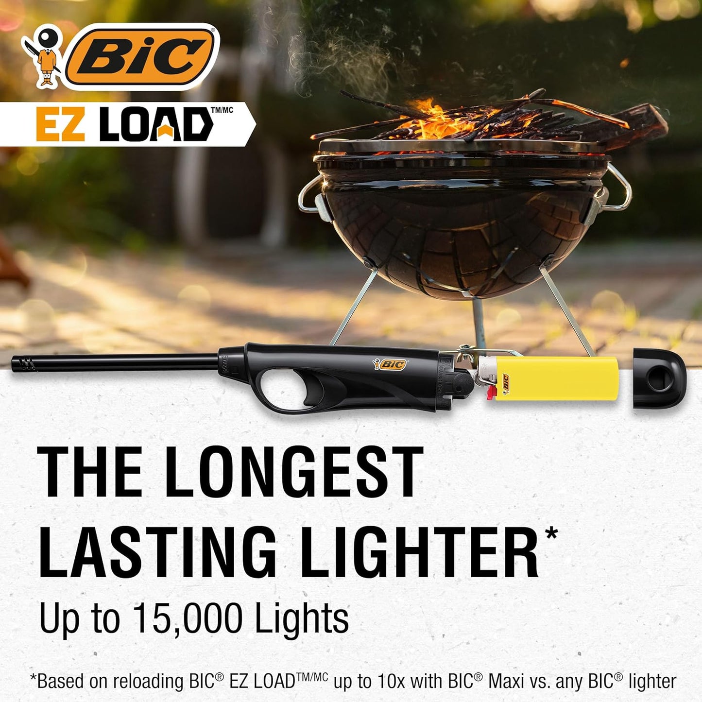 BIC EZ Load Lighters - Long Lasting & Reloadable Design | Assorted Colors, Pack of 2