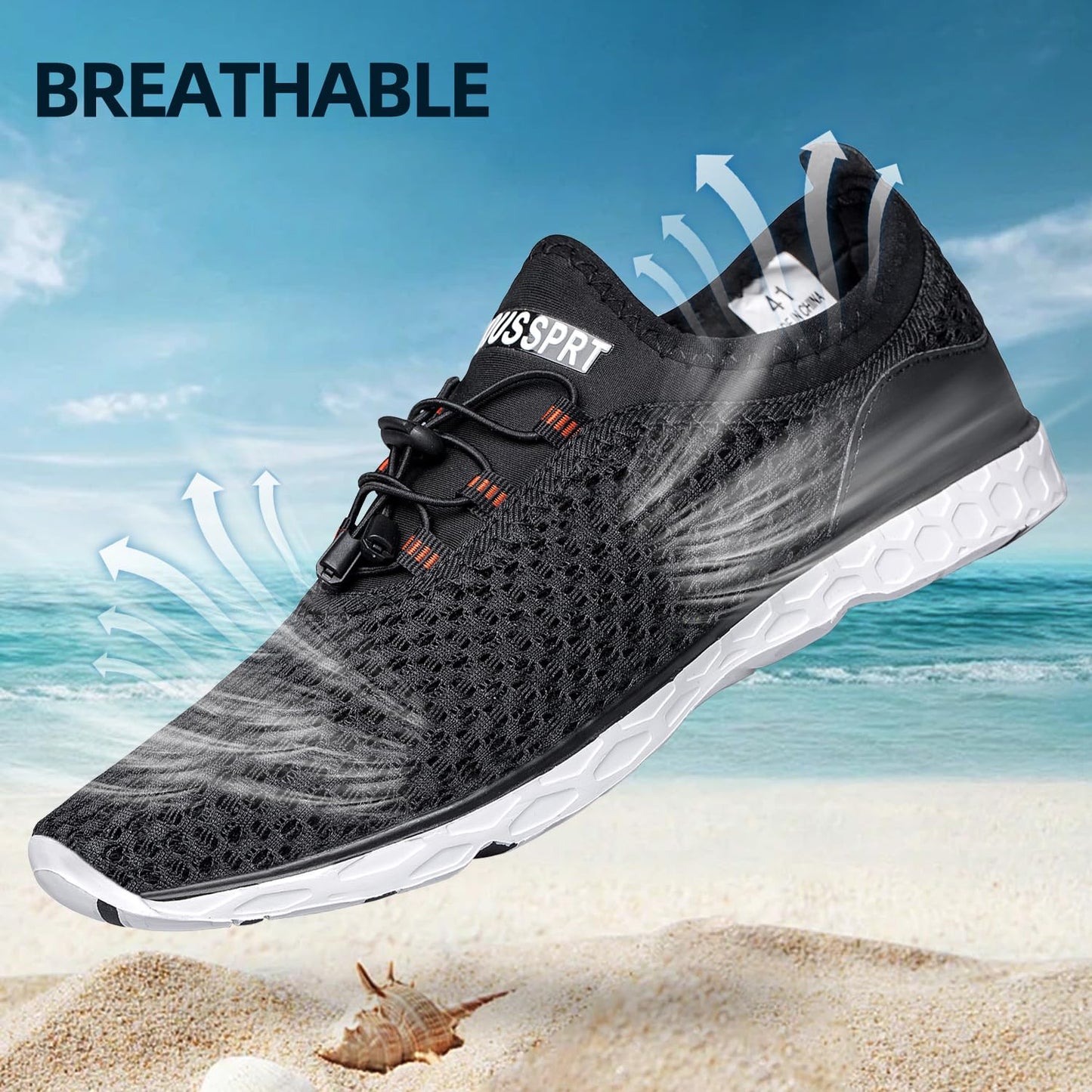 DOUSSPRT Men's Water Shoes Quick Dry for Beach Swim Pool Fishing