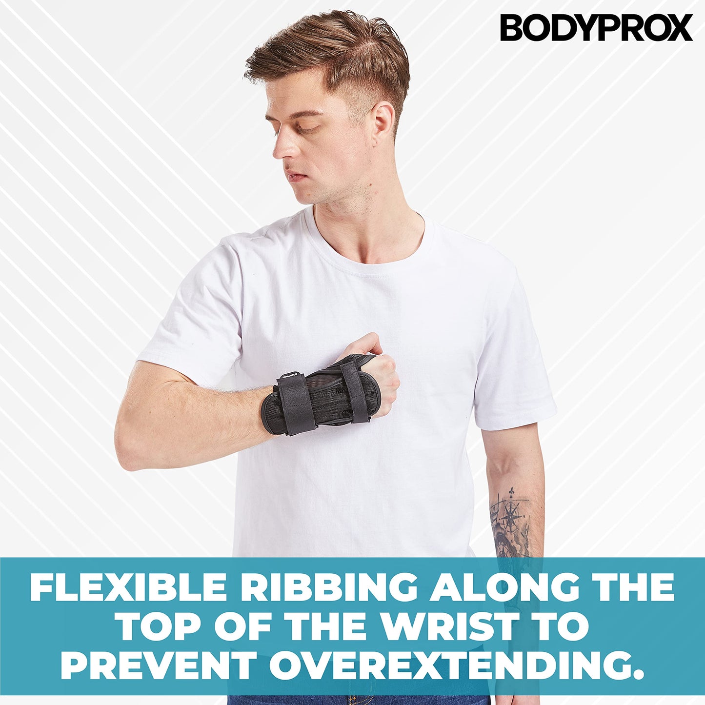 BODYPROX Impact Wrist Guards for Snowboard 1 Pair (M)