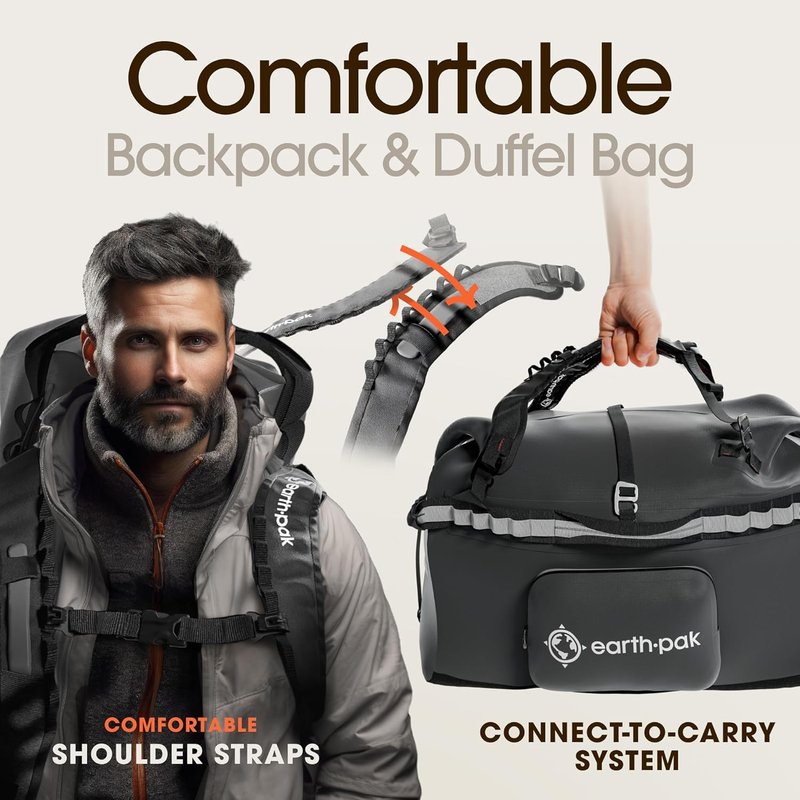 Waterproof Duffel Bag - Large 1680D TPU Dry Bag for Camping & Marine | Heavy Duty with 8x8 Popout Pocket