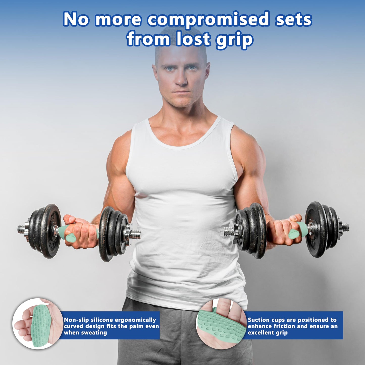 Epritliber Silicone Gym Grips for Weight Lifting,Workout Gloves Alternative