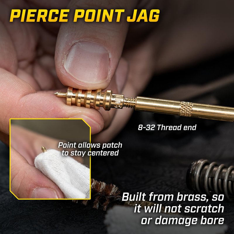 Otis Technology .38/9mm/.357 Pistol Cleaning Kit with Brass Rod and Extra Patches