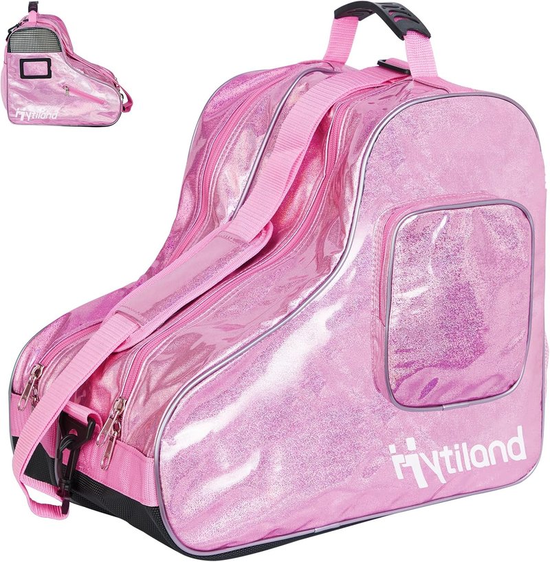Roller Skate Bag - Stylish Holographic Design | Spacious, Waterproof & Breathable for Inline & Ice Skates