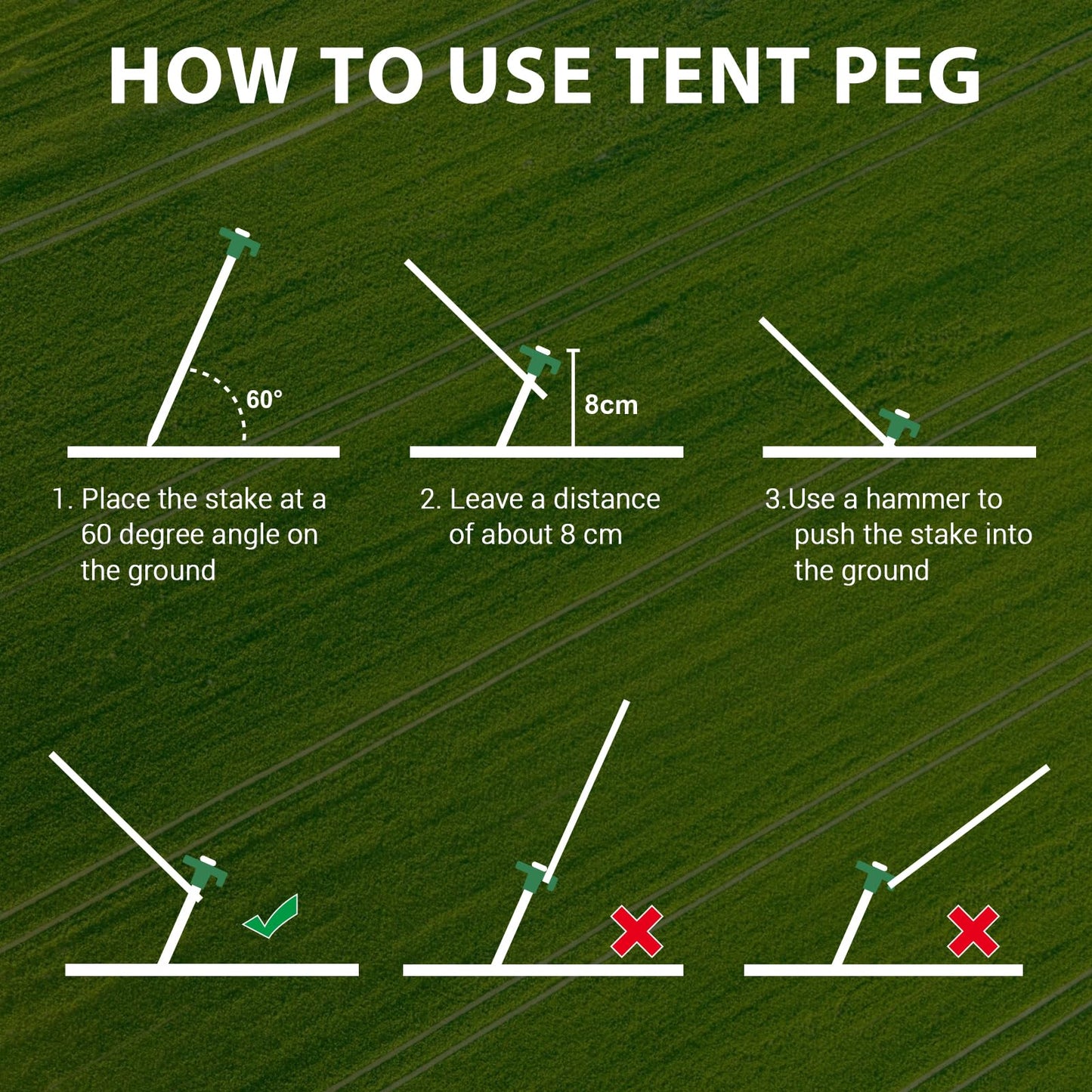 Eurmax USA 10-Pack Secure Protection Galvanized Tent Stakes,Rust-Proof Steel Canopy Anchors for High Winds,Heavy Duty Commercial Ground Pegs for Camping,Pop Up Tents&Gazebos - Includes 4x10ft Ropes
